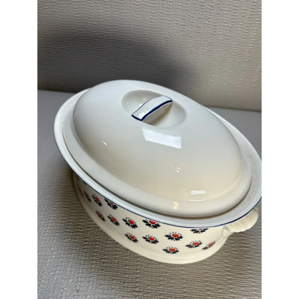 Schmid‎ Brasserie Souleiado Print Oval Covered Casserole Dish French Provencal
